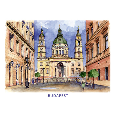 postcards Budapest p014 (Basilica of St. Stefan)