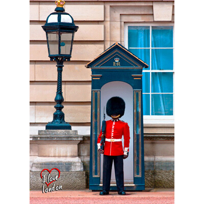 3D pohlednice Royal Guard in Bearskin