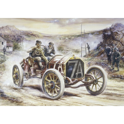 3D postcard Targa Florio - Italy 1908