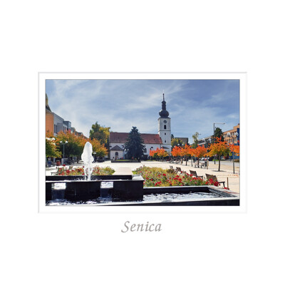 postcard Senica I (town hall)