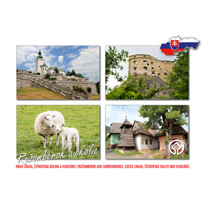 postcard Ružomberok a okolie (RUŽOMBEROK AND SURROUNDINGS, Liptov)