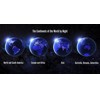 3D panoráma The Continents of the World by Night