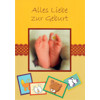 3D blahopřejný otevírací pohlednice Alles Liebe zur Geburt (K narození)