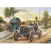 3D postcard Locomobile 1909