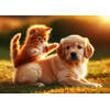 3D pohľadnica Kitty & puppy AI