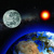3D magnetka Moon above Earth (Mesiac nad Zemou)